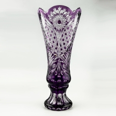 Ваза Хрустальная Для Цветов "Колокол" сиреневая